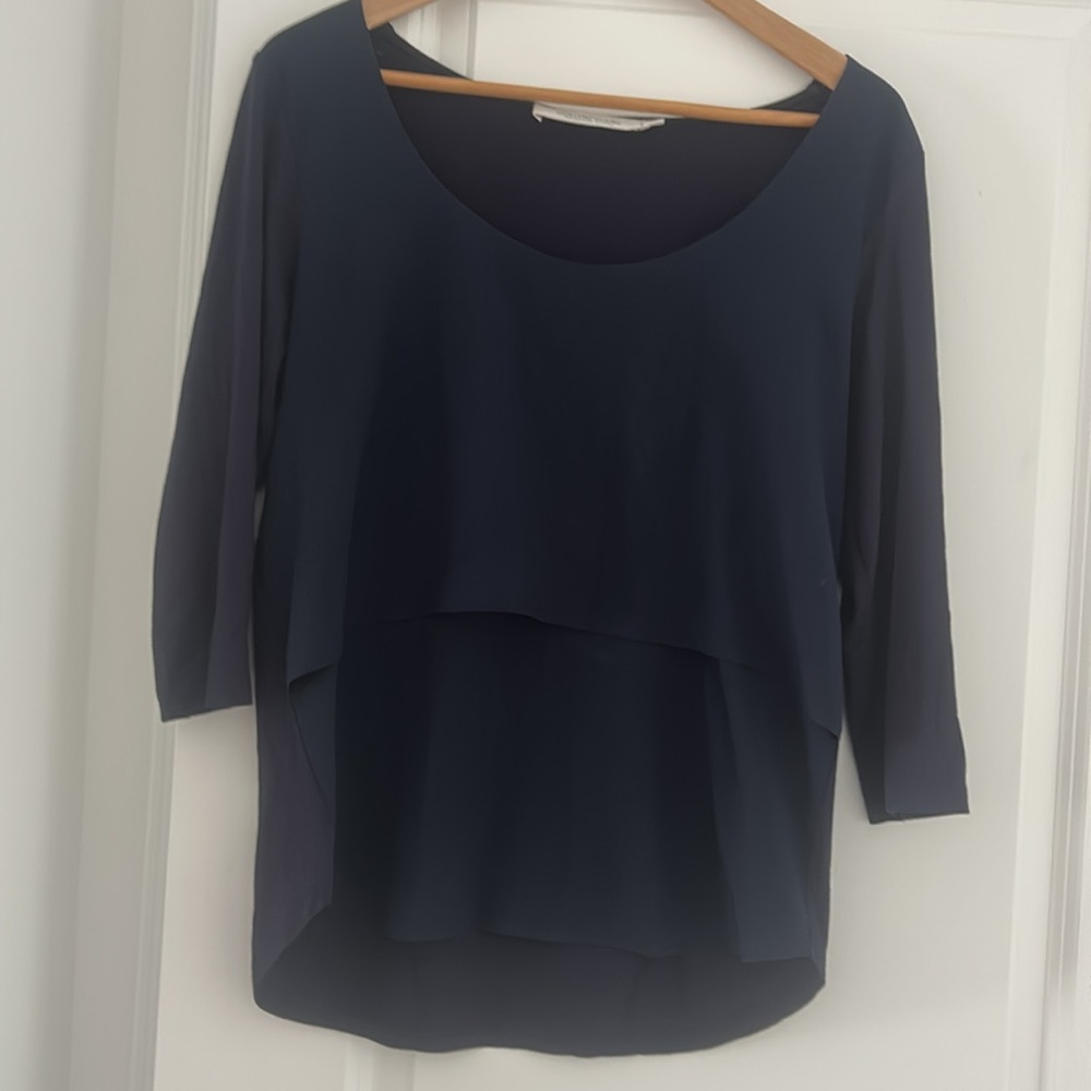 Contemporaine exclusive by Simons Navy Blue long sleeve top